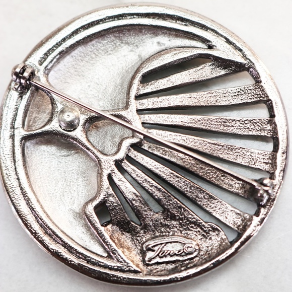 Tona Crescent Moon in Marcasite & Brushed Silver - Picture 11 of 13